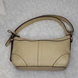 COACH tan pebbled leather soho purse